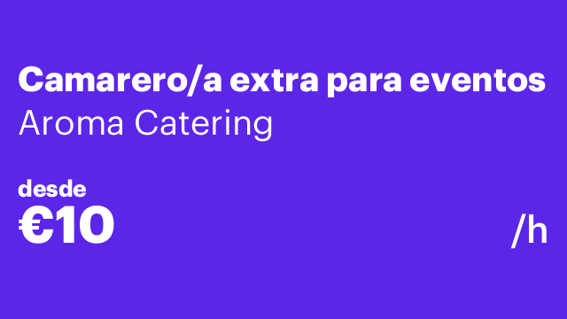 Camarero/a extra para eventos