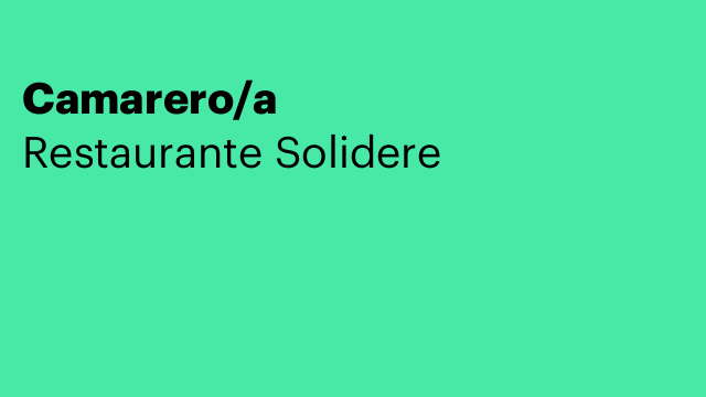 Camarero/a