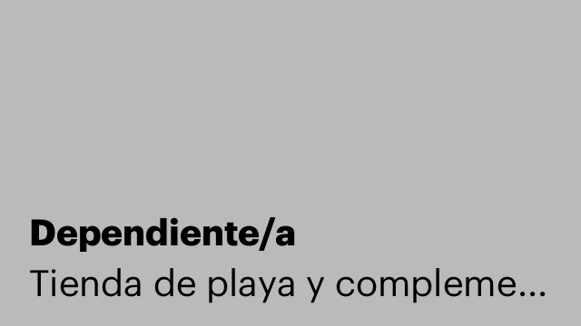 Dependiente/a