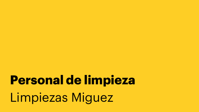 Personal de limpieza
