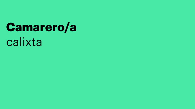 Camarero/a