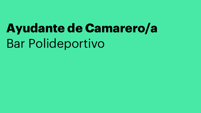 Ayudante de Camarero/a