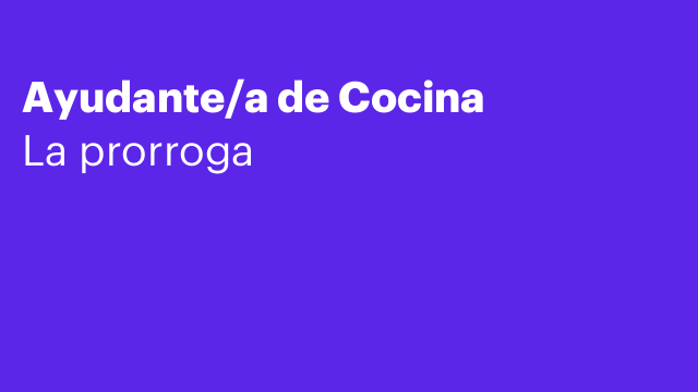 Ayudante/a de Cocina