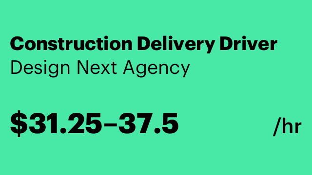 Construction Delivery Driver