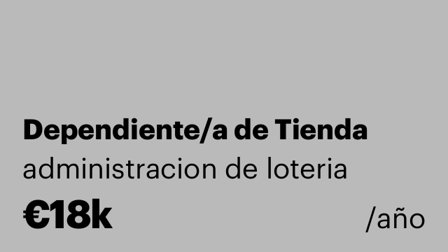 Dependiente/a de Tienda