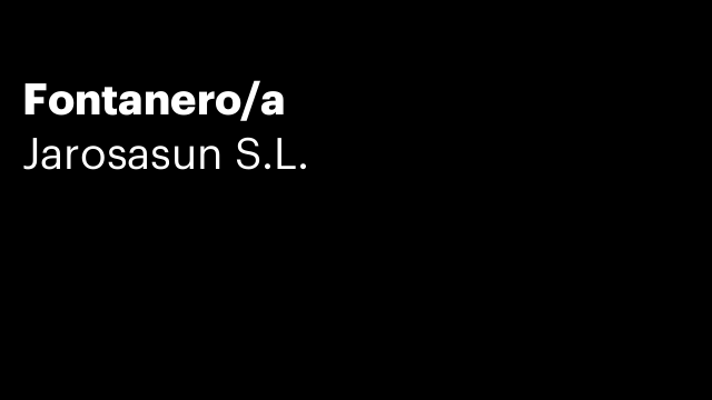 Fontanero/a