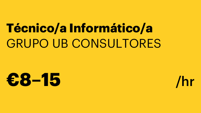 Técnico/a Informático/a