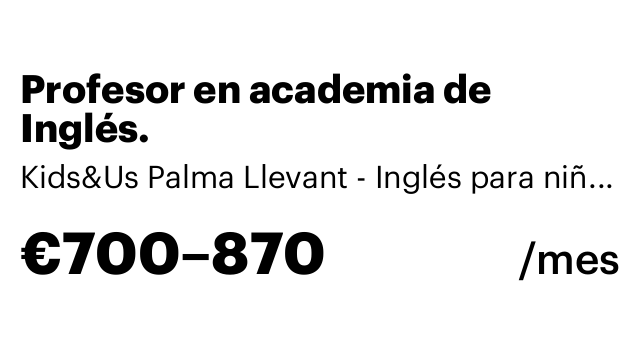 Profesor en academia de Inglés.