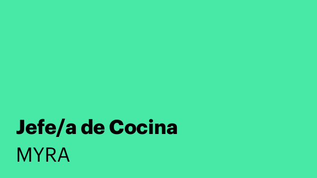Jefe/a de Cocina