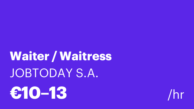 Waiter / Waitress