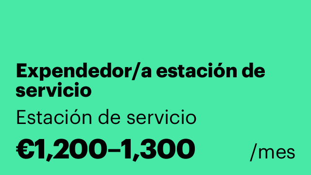 Expendedor/a estación de servicio