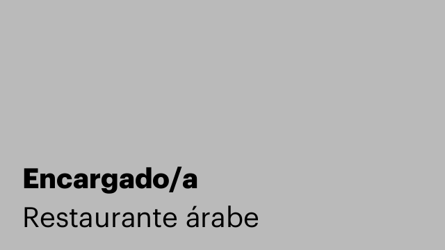 Encargado/a