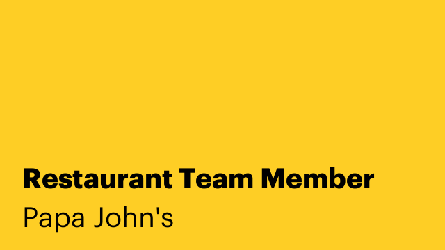 Restaurant Team Member