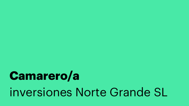 Camarero/a
