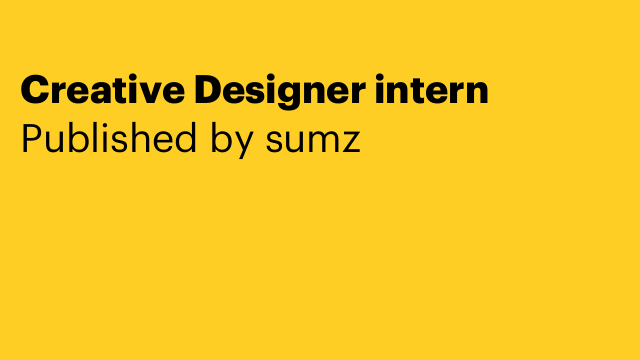 Creative Designer intern