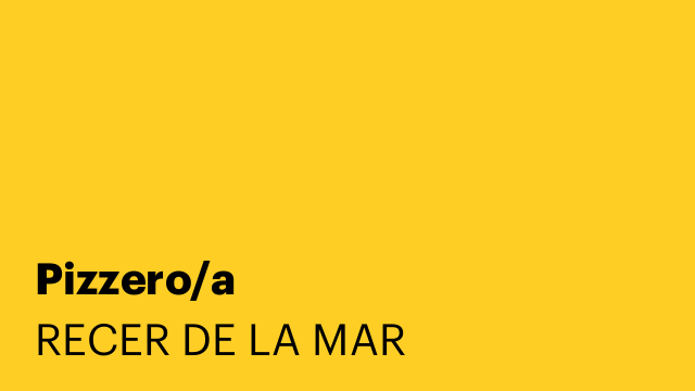 Pizzero/a