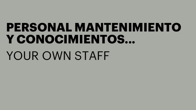 PERSONAL MANTENIMIENTO Y CONOCIMIENTOS PALETERIA