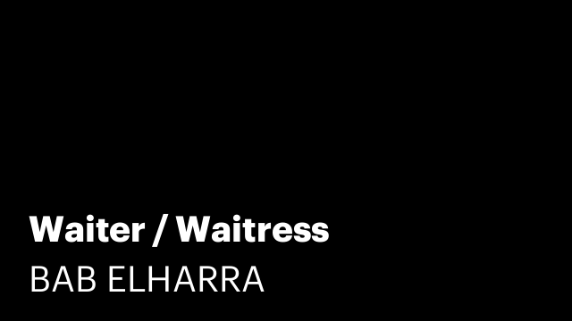 Waiter / Waitress