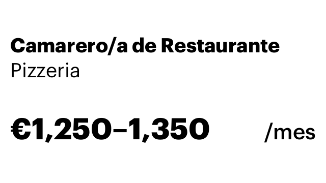 Camarero/a de Restaurante