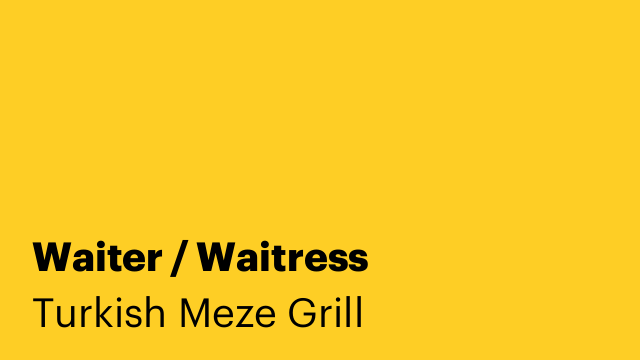 Waiter / Waitress