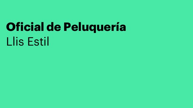 Oficial de Peluquería