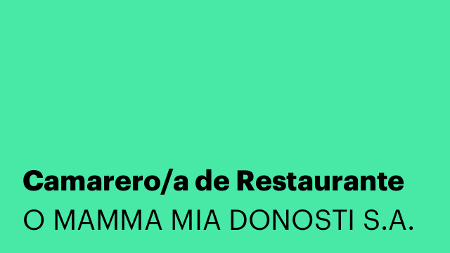 Camarero/a de Restaurante