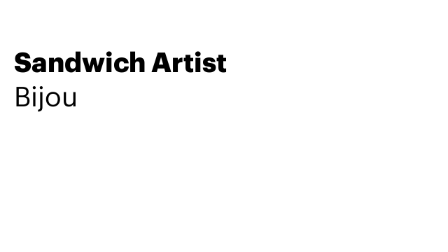 Sandwich Artist