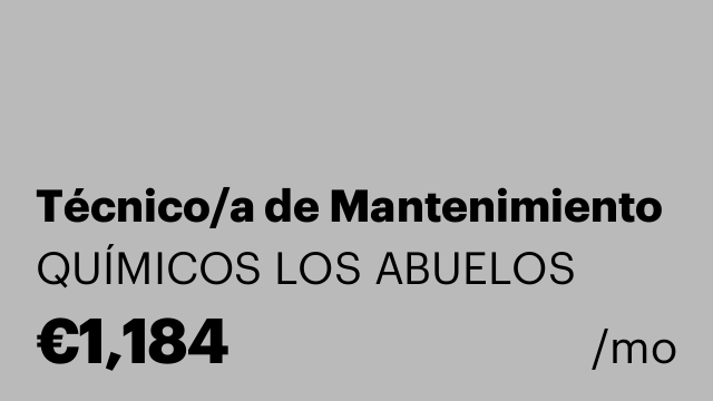 Técnico/a de Mantenimiento