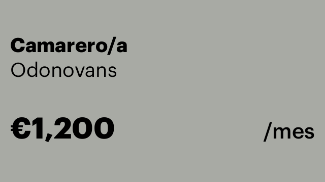 Camarero/a