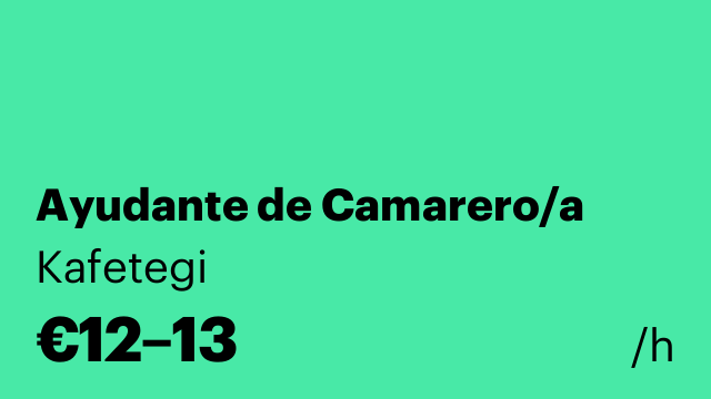 Ayudante de Camarero/a