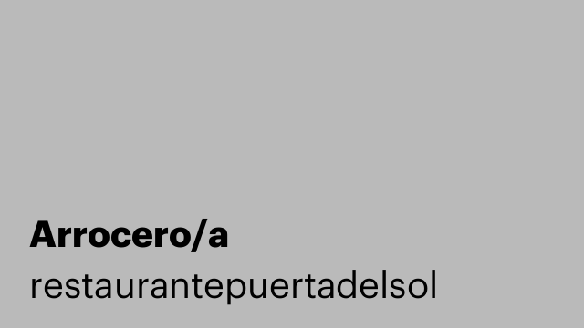Arrocero/a