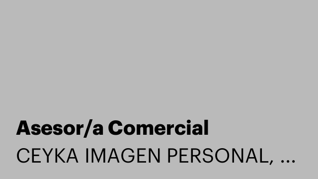 Asesor/a Comercial