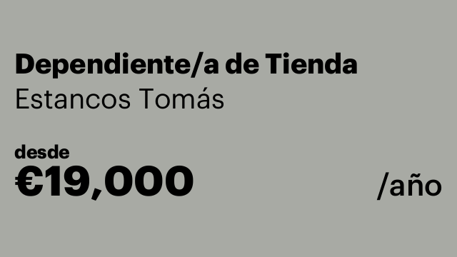 Dependiente/a de Tienda