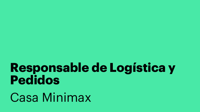 Responsable de Logística y Pedidos