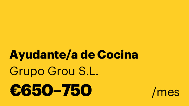 Ayudante/a de Cocina