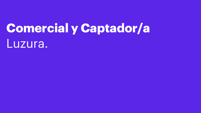 Comercial y Captador/a