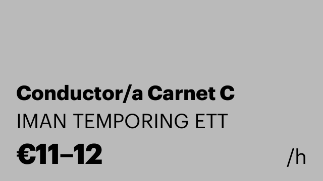 Conductor/a Carnet C