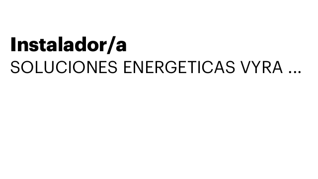 Instalador/a