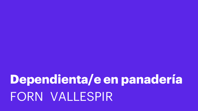 Dependienta/e en panadería