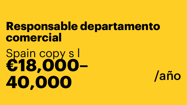Responsable departamento comercial