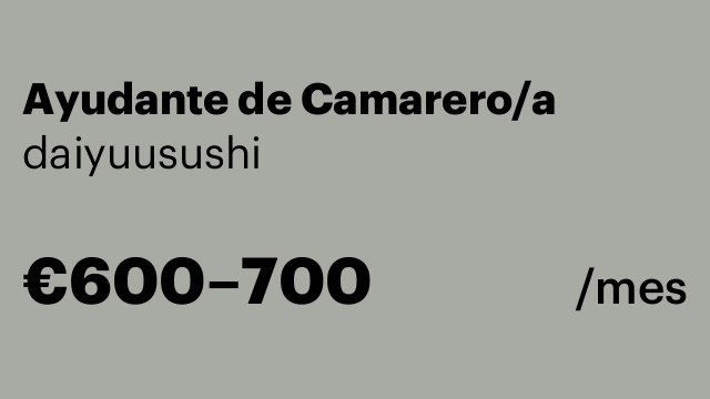 Ayudante de Camarero/a