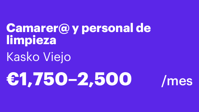 Camarer@ y personal de limpieza