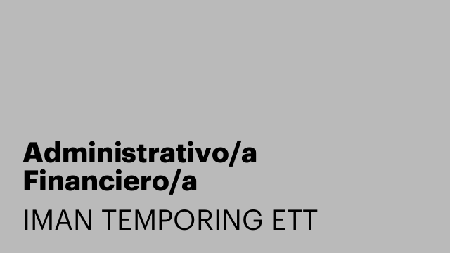Administrativo/a Financiero/a