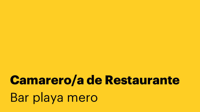 Camarero/a de Restaurante