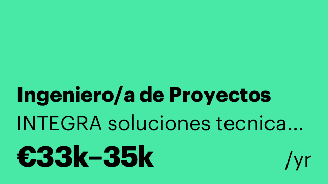Ingeniero/a de Proyectos