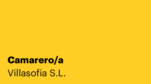 Camarero/a