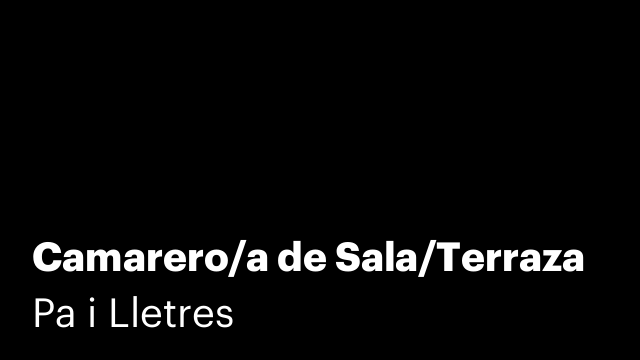 Camarero/a de Sala/Terraza