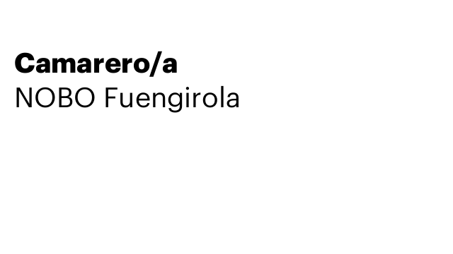 Camarero/a