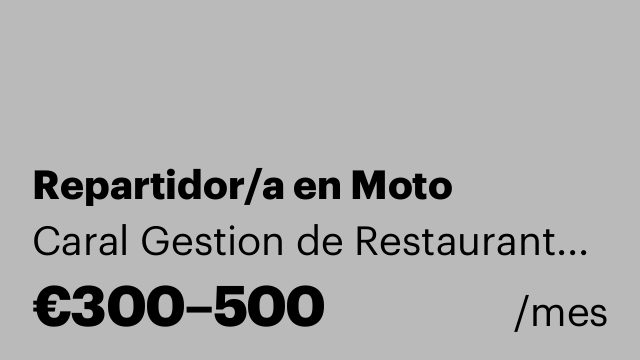 Repartidor/a en Moto