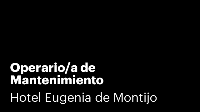 Operario/a de Mantenimiento